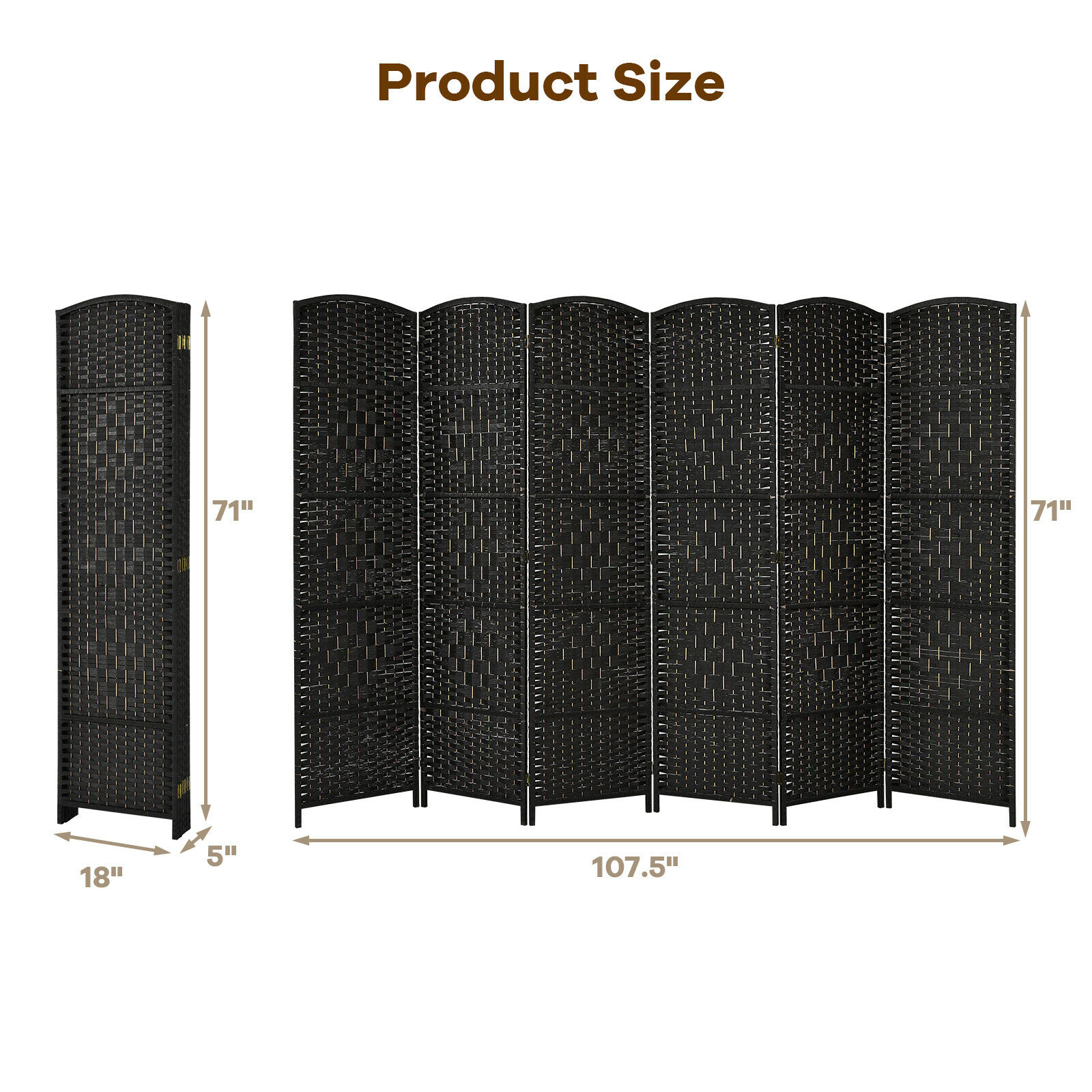 Details about  / High Quantity 4//6//8 Panel Folding Room Divider Privacy Screen Room Diamond Fiber